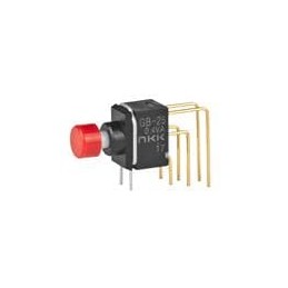 1 pcs : GB25AV-XC - Pushbutton Switches DPDT ON(ON) VERTICAL PC RED CAP .4VA