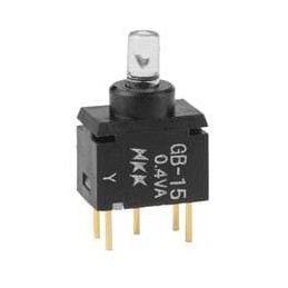 1 pcs : GB15JPD - Pushbutton Switches SPDT ON-(ON) 0.4VA AMB STRAIGHT PC