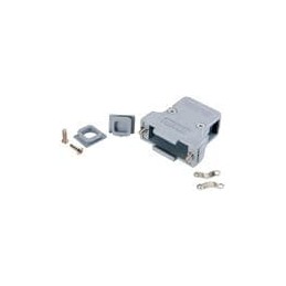 1 pcs : 165X11879XE - D-Sub Backshells PLASTIC HOOD 15 POS GRAY DUAL ENTRY