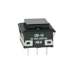 1 pcs : UB16KKW01N-A - Pushbutton Switches SPDT ON-ON BLACK
