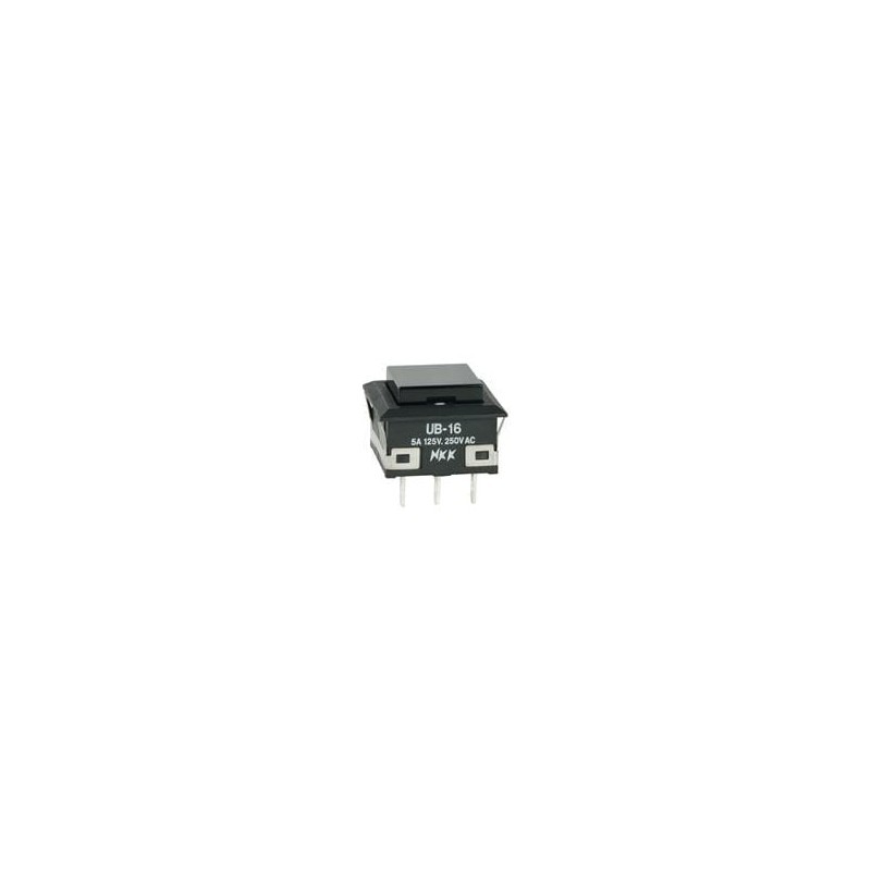 1 pcs : UB16KKW01N-A - Pushbutton Switches SPDT ON-ON BLACK