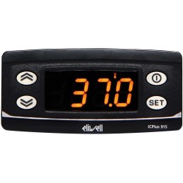 1 pcs - Eliwell ICPlus Panel Mount On/Off Temperature Controller, 74 x 32mm 1 Input, 2 Output Digital, Relay, 12 V Supply