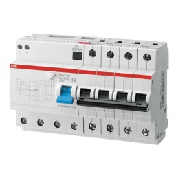 1 pcs - ABB RCBO, 63A Current Rating, 4P Poles, Type B