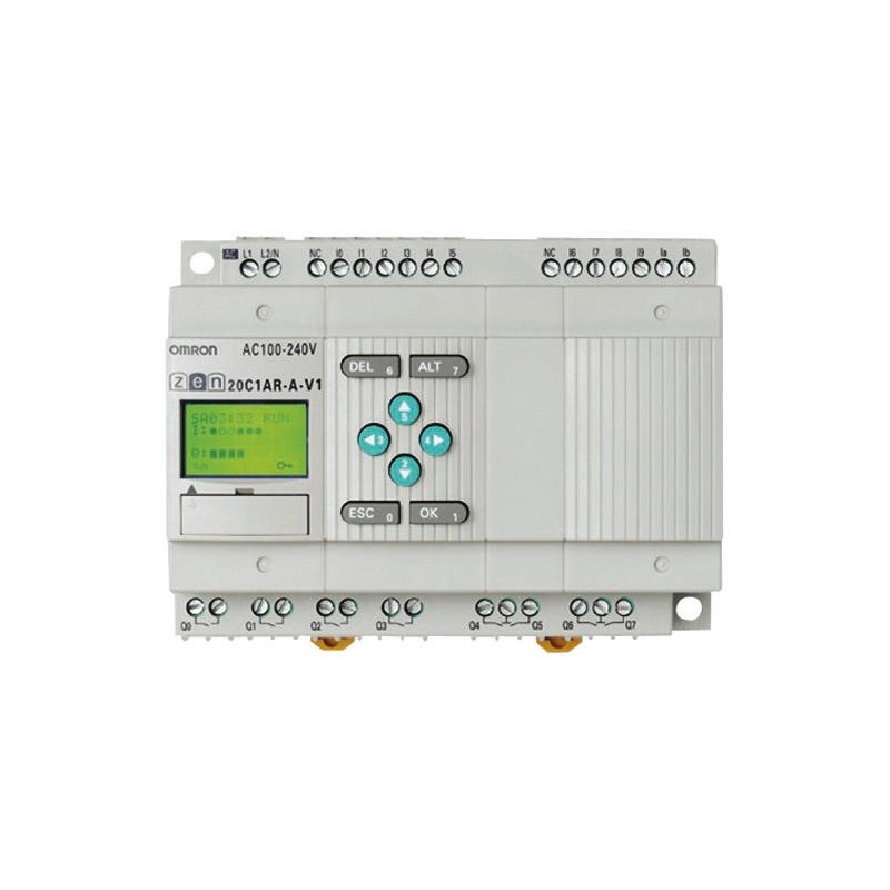 1 pcs - Omron ZEN Series Logic Module, 85 - 264 V ac Supply, Relay Output, 12-Input, Analogue Input