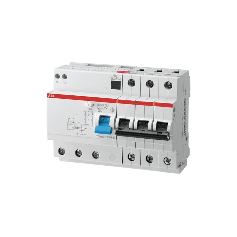 1 pcs - ABB RCBO, 32A Current Rating, 3P Poles, Type B