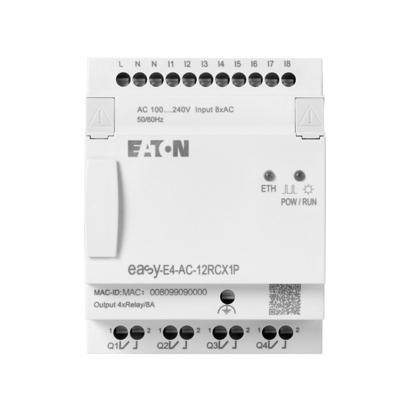 1 pcs - Eaton EasyE4 Series Control Relay, Relay Output, 8-Input, Digital Input