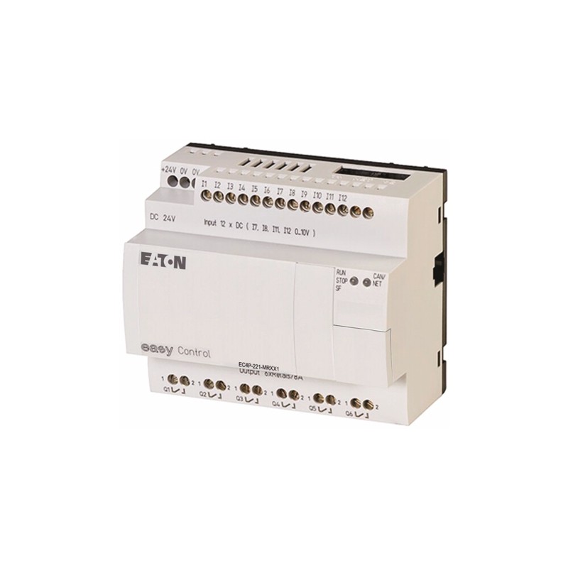 1 pcs - Eaton Easy Series Logic Module for Use with easyControl, 24 V dc Supply, Relay Output, 12-Input, Analogue, Digital Input