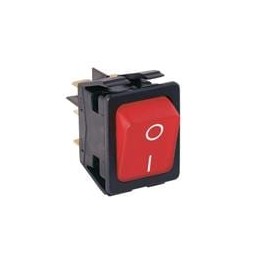 1 pcs : C6053ALGNR - Rocker Switches C6053ALY BLK1RD 230V EN1197 WHT C/W COVER