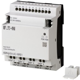 1 pcs - Eaton EasyE4 Series Logic Module, 12 V dc, 24 V dc Supply, Relay Output, 8-Input, Digital Input