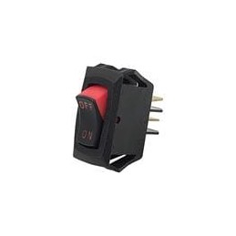 1 pcs : RSCA201-VB-B-1-V - Rocker Switches 1-pole, OFF - None - ON, 15A/20A 250VAC/125VAC 3/4 HP, Non-Illuminated Matte Black wi