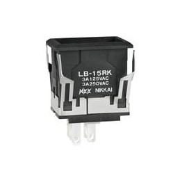 1 pcs : LB15RKW01 - Pushbutton Switches SPDT ON-(ON) RECTANG