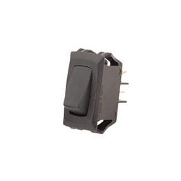 1 pcs : RD221-MB-B-0-N - Rocker Switches 1-pole, OFF - None - (ON), 8A/12A 250VAC/125VAC 1/2 HP, Non-Illuminated Matte Black Mom