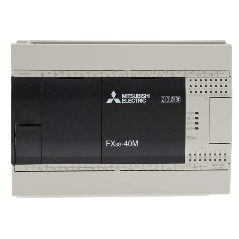1 pcs - Mitsubishi FX3G Series Logic Module, 12 - 24 V dc Supply, Transistor Output, 24-Input, Sink, Source Input
