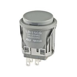 1 pcs : LB15CGW01-H - Pushbutton Switches SPDT ON-(ON)