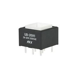 1 pcs : UB26SKW035F - Pushbutton Switches DP ON-ON BRT GN AG