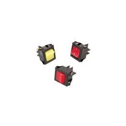 1 pcs : LRGSCK611-RS-B-B/250N - Rocker Switches 15A 250VAC Red Act 250V NEON OFF-NON-ON