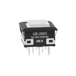 1 pcs : UB26KKW015C - Pushbutton Switches SQ ON-ON RED LED SOLDER LUG BODY ONLY