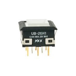 1 pcs : UB26KKG015F - Pushbutton Switches SQ ON-ON GREEN LED SOLDER LUG BODY ONLY