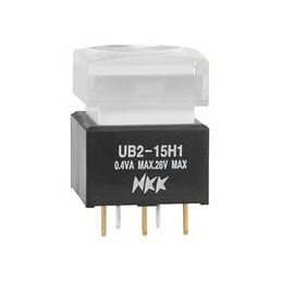1 pcs : UB215SKG035F-1JB - Pushbutton Switches ON(ON) SQUARE PCB GREEN LED ILLUM 0.4A