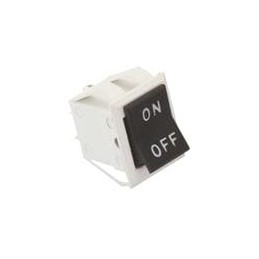 1 pcs : 62012421-0-0 - Rocker Switches 2-pole, ON - None - ON, 4A/8A 250VAC/125VAC not HP rated, Non-Illuminated Black Rocker Sw