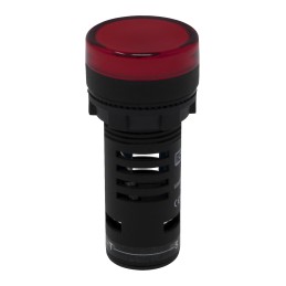 1 pcs - RS PRO, Panel Mount Red LED Pilot Light, 22mm Cutout, IP65, Round, 120V ac/dc