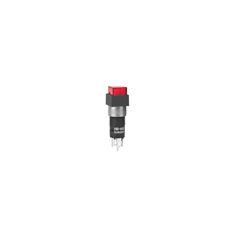 1 pcs : HB16SKW01-5C-CB - Pushbutton Switches SPDT ON-ON SQR RED