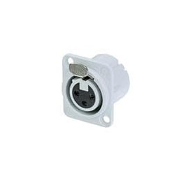 1 pcs : NC3FD-LX-WT - XLR Connectors 3P FEM White Duplex GRD Contact