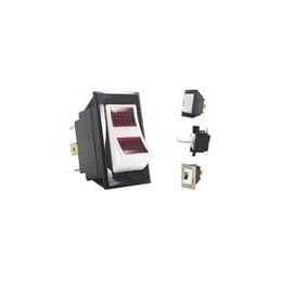 1 pcs : LTILA516SBLRCNBL/125N - Rocker Switches FULL SIZED ROCKER SWITCH Illuminated SP in DP base, 10A 250VAC, 15A 125VAC, 3/4 