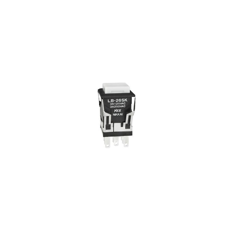 1 pcs : LB26SKW01 - Pushbutton Switches DPDT On-On SQUARE