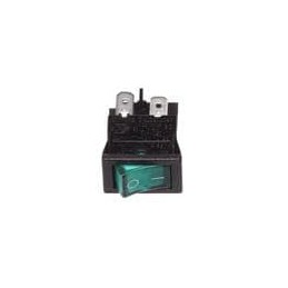 1 pcs : H8553VBBG3-551W - Rocker Switches DPST Mini Rocker Sw. Lit 230V Green