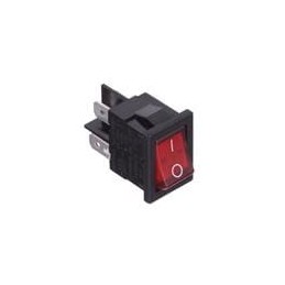 1 pcs : H8553VBBR3-551W - Rocker Switches DPST Mini Rocker Sw. Lit 230V Red
