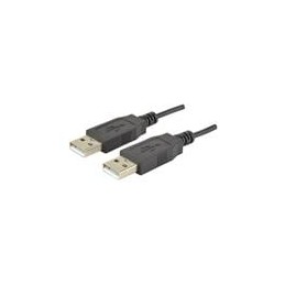 1 pcs : CBLT-UA-UA-1 - USB Cables / IEEE 1394 Cables USB Cable, Type A Plug to Type A Plug, USB 2.0, 28 AWG, 1 m, Black, TPE