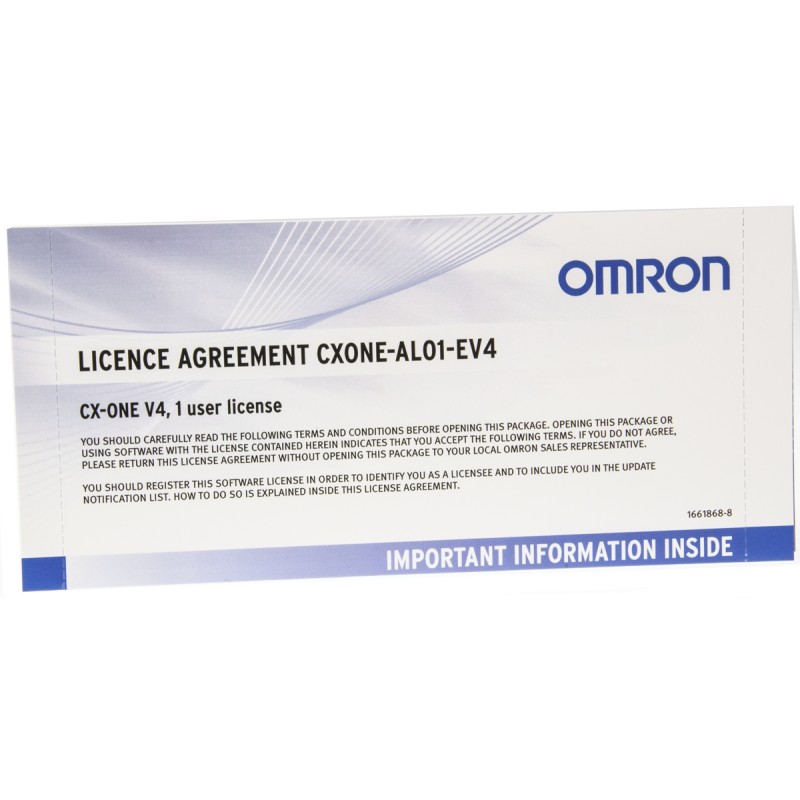 1 pcs - Omron CX-ONE Series Software Licence for Use with CX-ONE V4