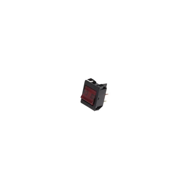 1 pcs : CRTL111A250V1M9 - Rocker Switches DP RKR 250V BLK/RED
