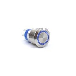 1 pcs : ULV4F2GSS313 - Pushbutton Switches Anti-vandal, DPDT, On-On, Panel Mount, Front, Silver, LED, Red, IP67
