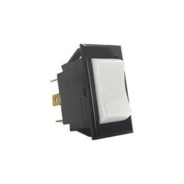 1 pcs : TIGM51-6S-WH-NBL - Rocker Switches 2-pole, ON - OFF - ON, 10A/15A/15A 250VAC/125VAC/6-28VDC 3/4 HP a. 125-250VAC, Non-Il