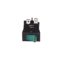 1 pcs : H8553VBBG2 - Rocker Switches DPST Mini Rocker Sw. Lit 110V Green