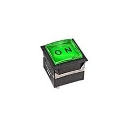 1 pcs : UB216KKW015F-1JF - Pushbutton Switches 5A SPDT ON ON GRN