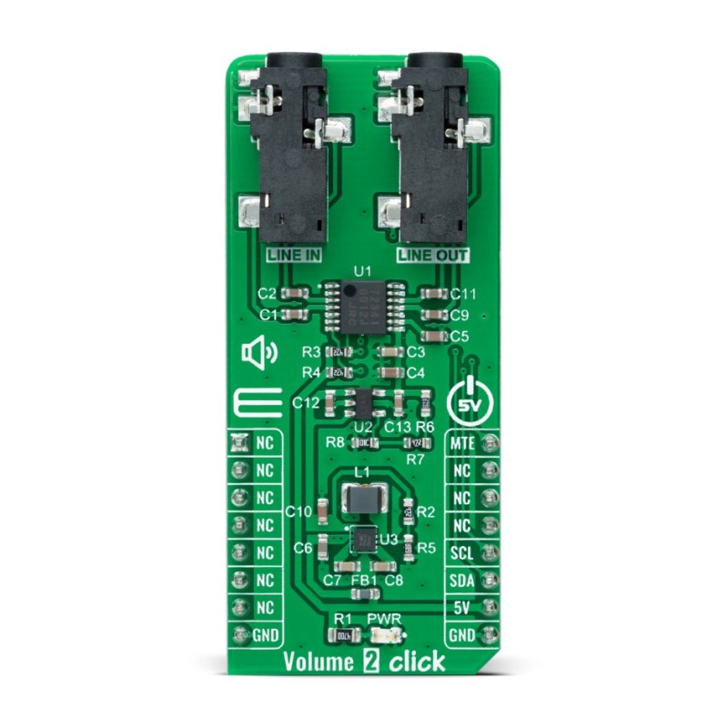 1 pcs - MikroElektronika MIKROE-4560, Volume 2 Click Signal Processing Add On Board for mikroBUS socket for NJU72341