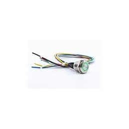 1 pcs : PV6FW40SS3R1 - Pushbutton Switches 2A 48VDC, 300mm wire, Off-(On), Stainless Steel, RGB Ring LED, IP65