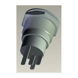 1 pcs : AV1911R724Q04 - Pushbutton Switches AV19 SPL 3A FIX RING LED BLUE 24V