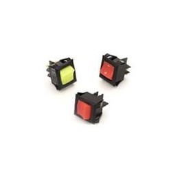 1 pcs : LRGSCK611-C-G-B-0/250N - Rocker Switches GREEN 250V NEON LAMP