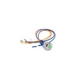 1 pcs : ULV4FWBSS531 - Pushbutton Switches ANTI-VANDAL, 3A 250VAC, SPDT On-(On), Panel Mount, Front Wire Leads 300mm