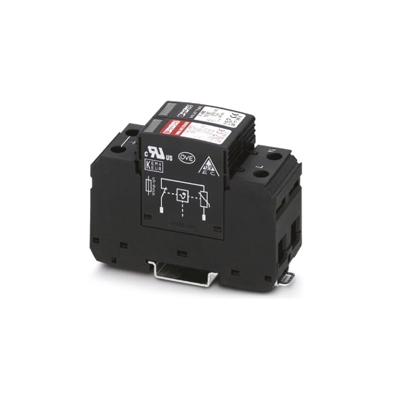 1 pcs - Phoenix Contact, VAL-MS 320/1+1 Surge Protector 240 V ac, 415 V ac Maximum Voltage Rating 40kA Maximum Surge Current