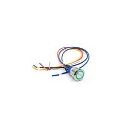 1 pcs : ULV4FW3SS331 - Pushbutton Switches ANTI-VANDAL, 3A 250VAC, SPDT On-On, Panel Mount, Front Wire Leads 300mm