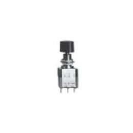 1 pcs : PB-12331CG - Pushbutton Switches ON-NONE-ON .375 Dia Black Cap, PCB