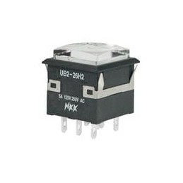 1 pcs : UB226KKW016CF-1JB - Pushbutton Switches DPDT ON ON 5AMP SUPER BRIGHT R/G