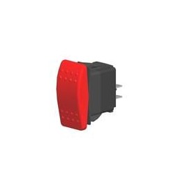 1 pcs : VMD1S00B-AZR00-000 - Rocker Switches 2-pole, (ON) - ON - OFF, 20A 12VDC not HP rated, Non-Illuminated, Sealed Contura II