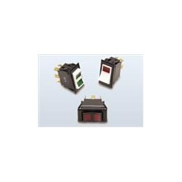 1 pcs : LTIGM61-6S-BL-GN/AM-NBL-XLO1 - Rocker Switches LTIG-Series Tippette DP Illuminate Rocke