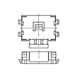 1 pcs : EVQ-PUA02K - Tactile Switches SIDE PUSH 2.2NF 4.7x3.2x1.65mm